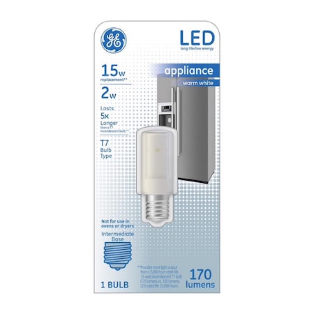 Current GE T7 E17 (Intermediate) LED Bulb Warm White 15 Watt Equivalence 1 pk 29039